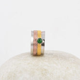 Green Aventurine Spinner Ring - Sterling Silver - Gemstone Spinner Ring - 4mm Round - Gemstone Jewelry - Gift For Her - Jewelry For Sale